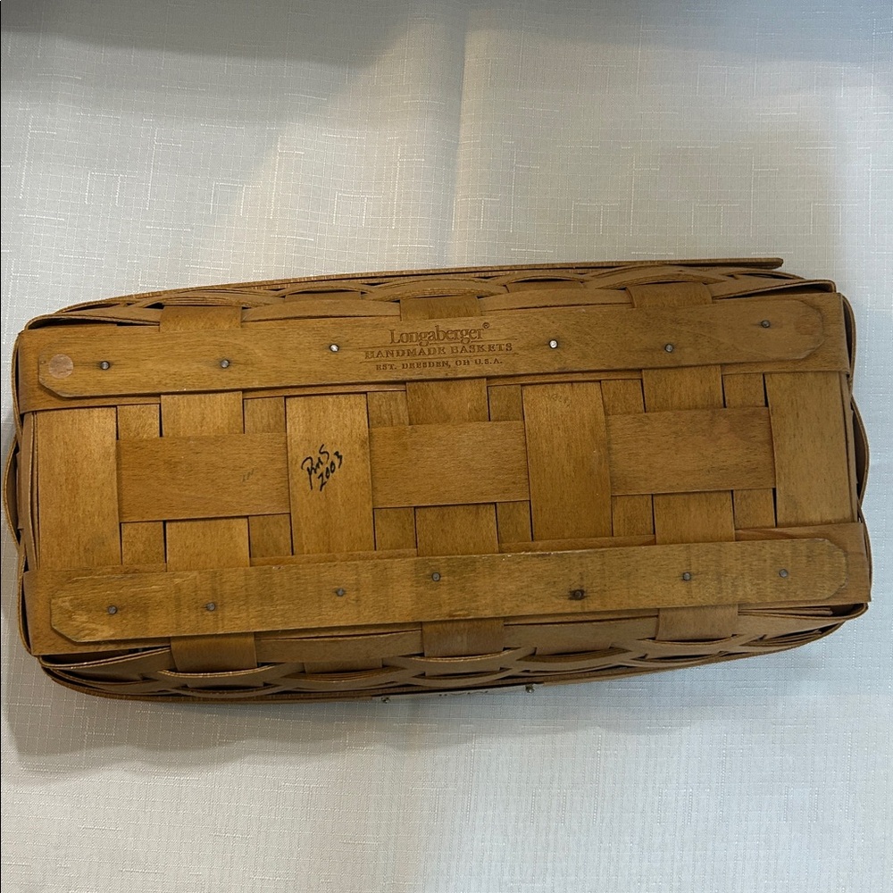 Longaberger Brown Woven Mail Basket - Picture 6 of 11